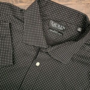 Lauren Ralph Lauren Mens XL Button Up Black Label Slim Fit Performance‎ Stretch